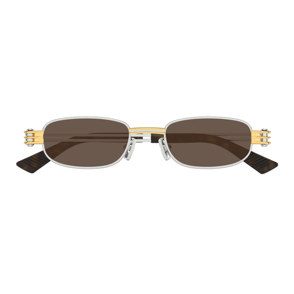 Bottega Veneta Bv1381s Silver Uni-Sex Rectangle Sunglasses