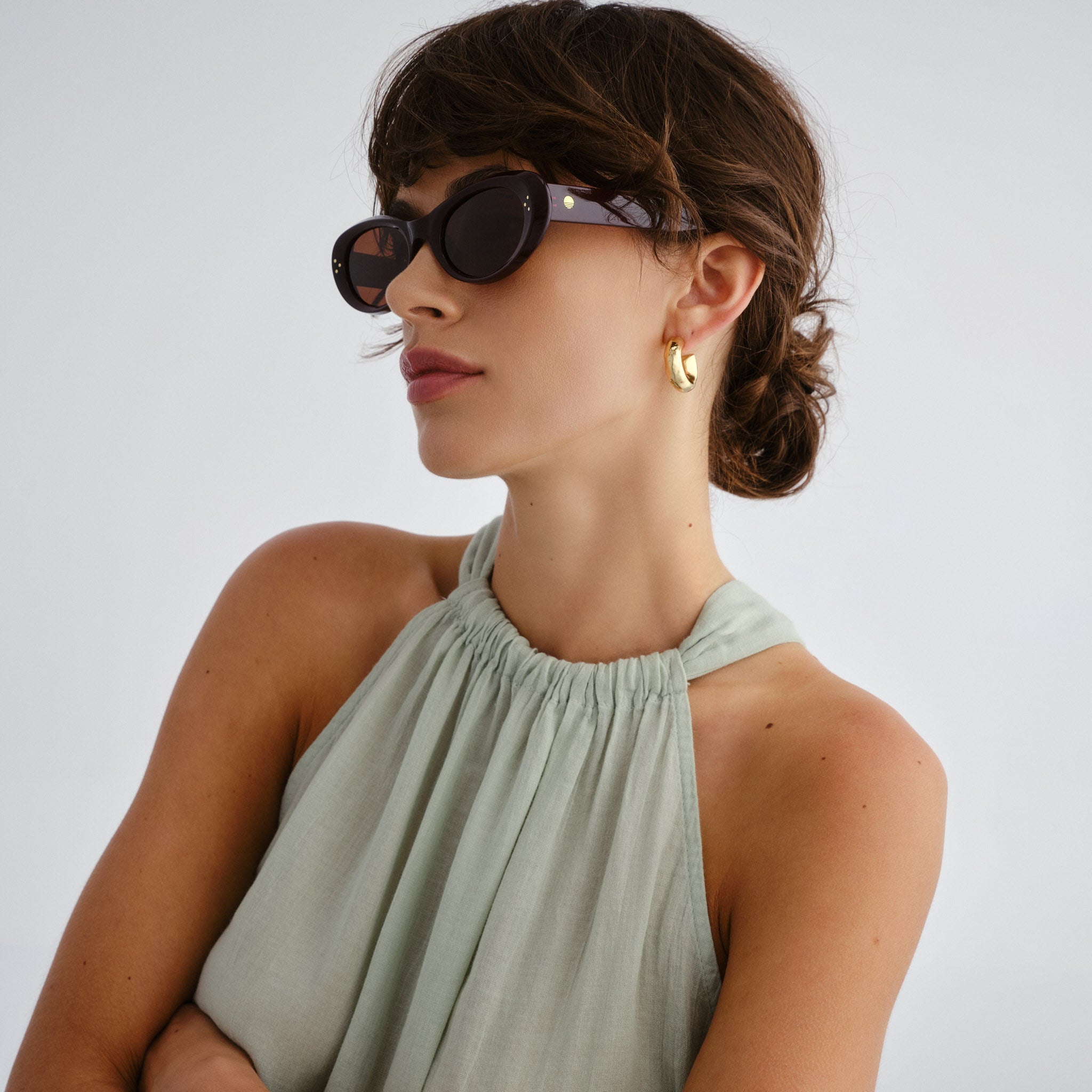 Solarized Almond Oval Merlot Uni-Sex Oval Sunglasses | Eyewear Index