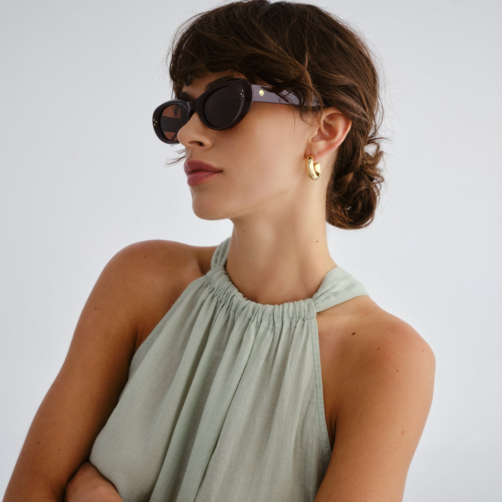 Solarized Almond Oval Merlot Uni-Sex Oval Sunglasses | Eyewear Index