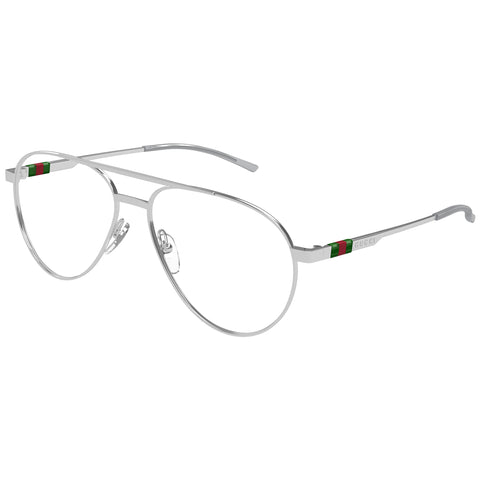 Gucci Gg1679o Silver Male Navigator Optical Frames | Eyewear Index