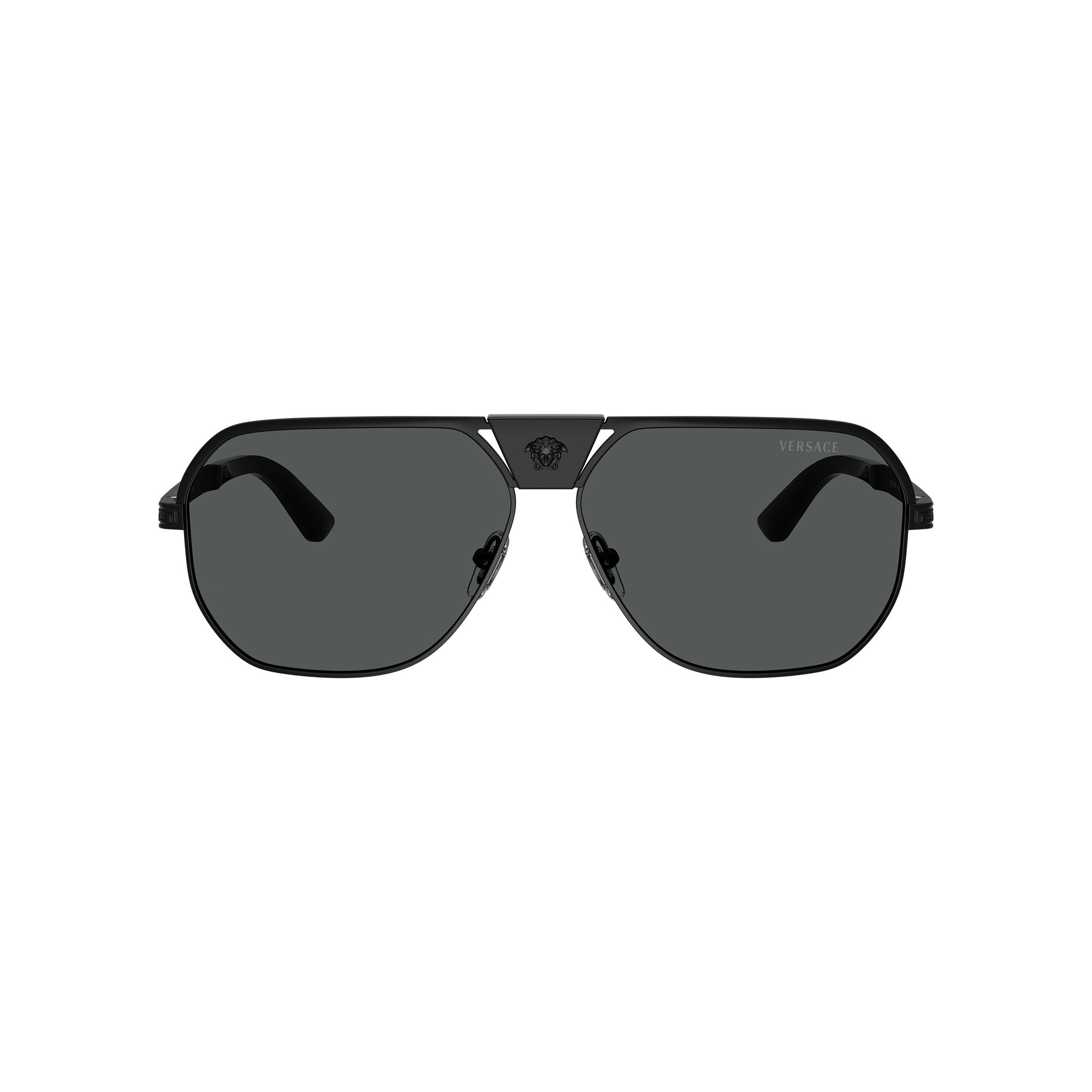Versace Ve2294 126187 61 Matte Black Male Aviator Sunglasses | Eyewear Index