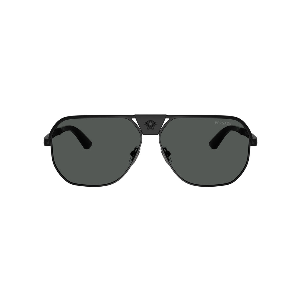 Versace Ve2294 126187 61 Matte Black Male Aviator Sunglasses | Eyewear Index