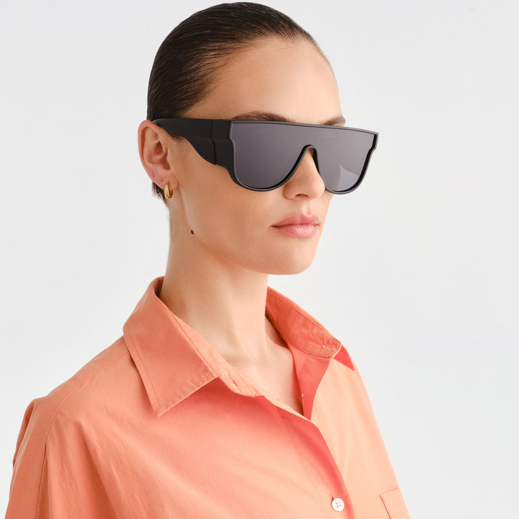 Cancer Council Maleny Matte Black Uni-Sex Shield Sunglasses | Eyewear Index