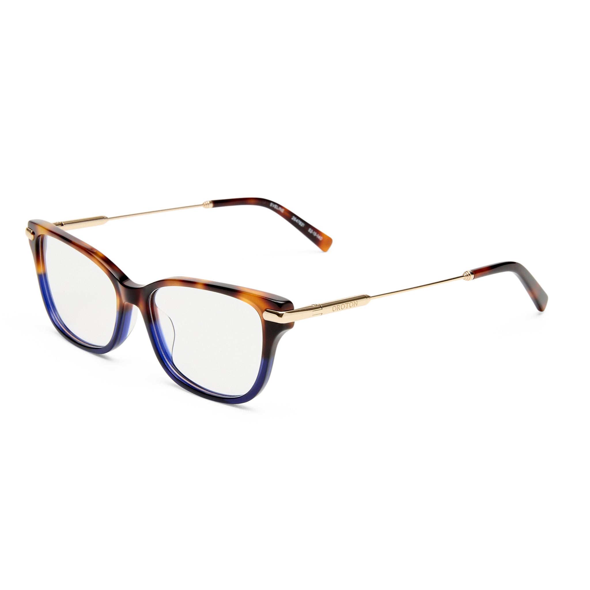 Oroton Eveline Signature Tort Navy Female Cat-Eye Optical Frames | Eyewear Index