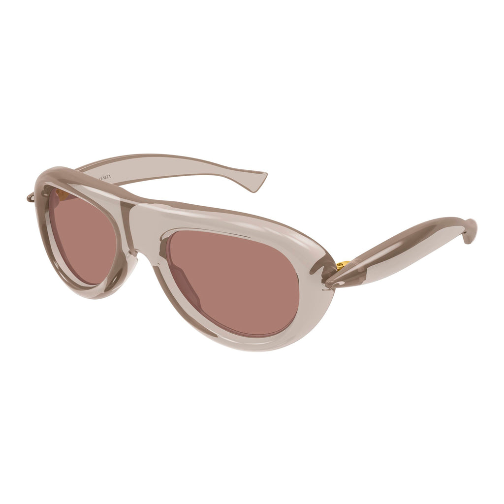 Bottega Veneta Bv1483s Brown Uni-Sex Round Sunglasses | Eyewear Index