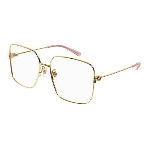 Gucci Gg1284oa Gold Female Square Optical Frames | Eyewear Index