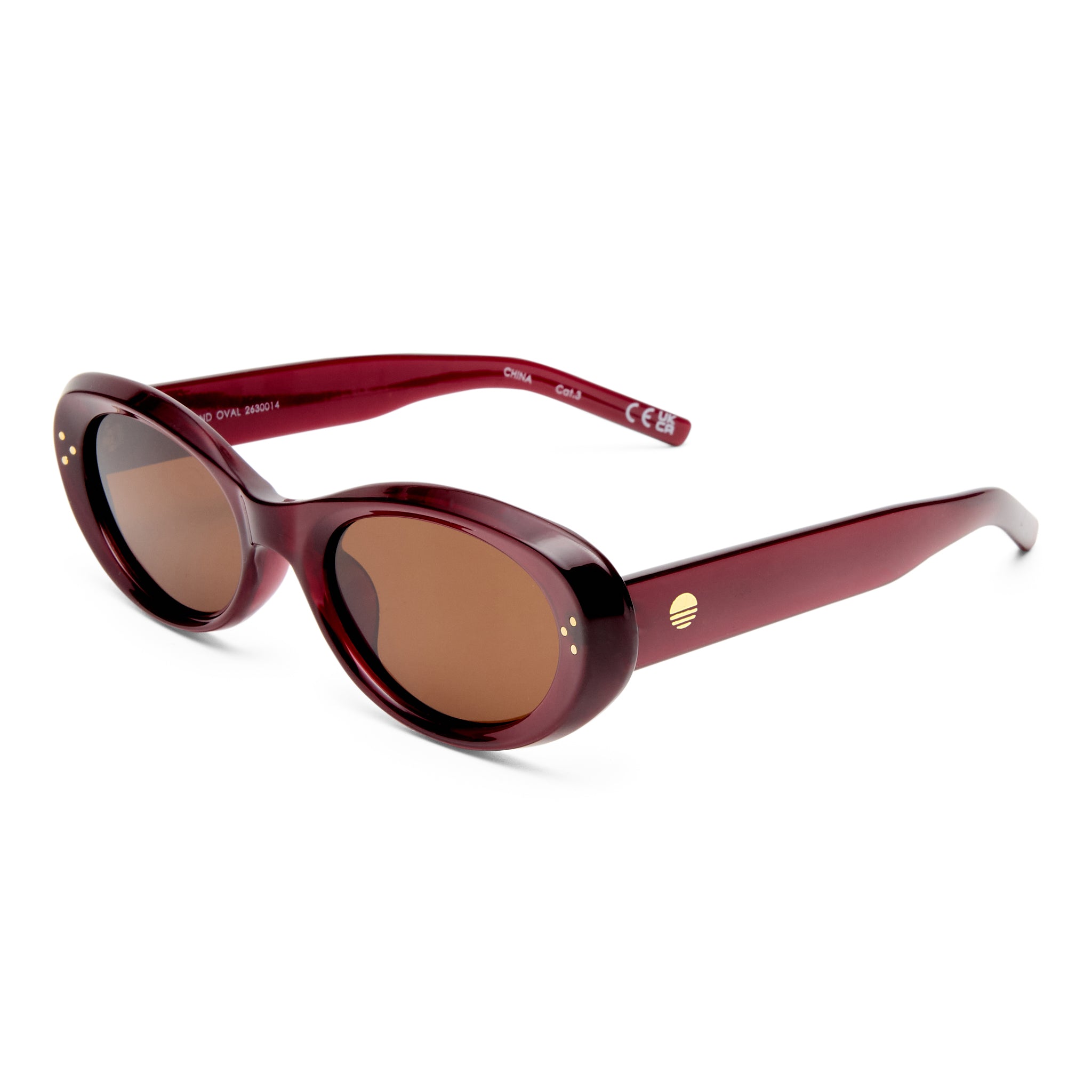 Solarized Almond Oval Merlot Uni-Sex Oval Sunglasses | Eyewear Index