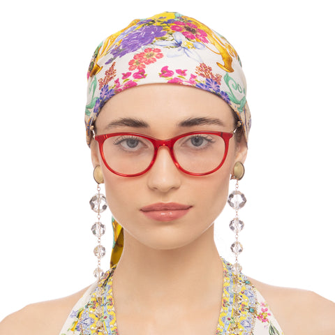 Camilla Sunset Picnics Ruby Ruby Glitter Female Round Optical Frames | Eyewear Index