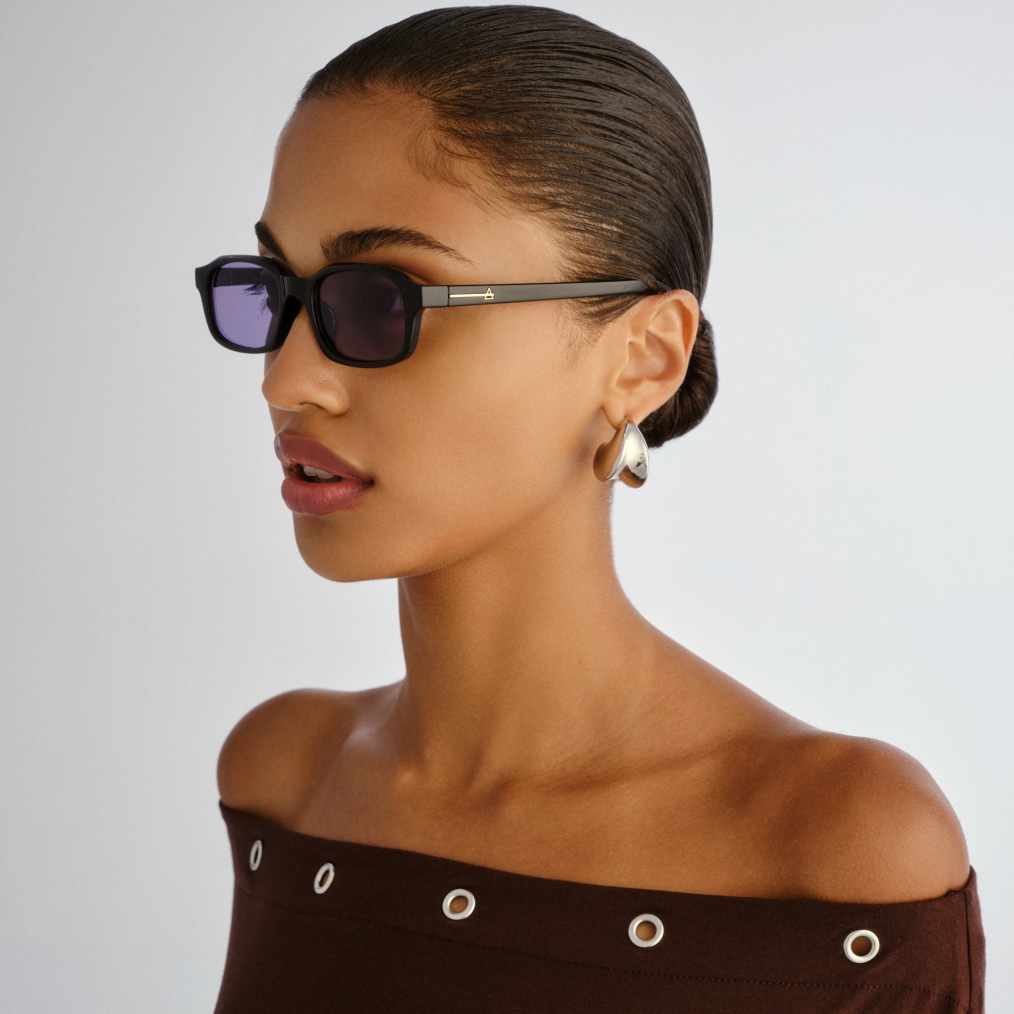 Aire Kinetic Black Uni-Sex Rectangle Sunglasses | Eyewear Index