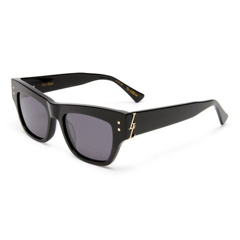 Luv Lou The Addison Black Female Cat-Eye Sunglasses | Eyewear Index