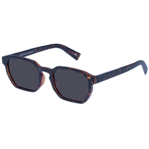 Le Specs Deception Matte Tort Uni-Sex Octagon Sunglasses | Eyewear Index