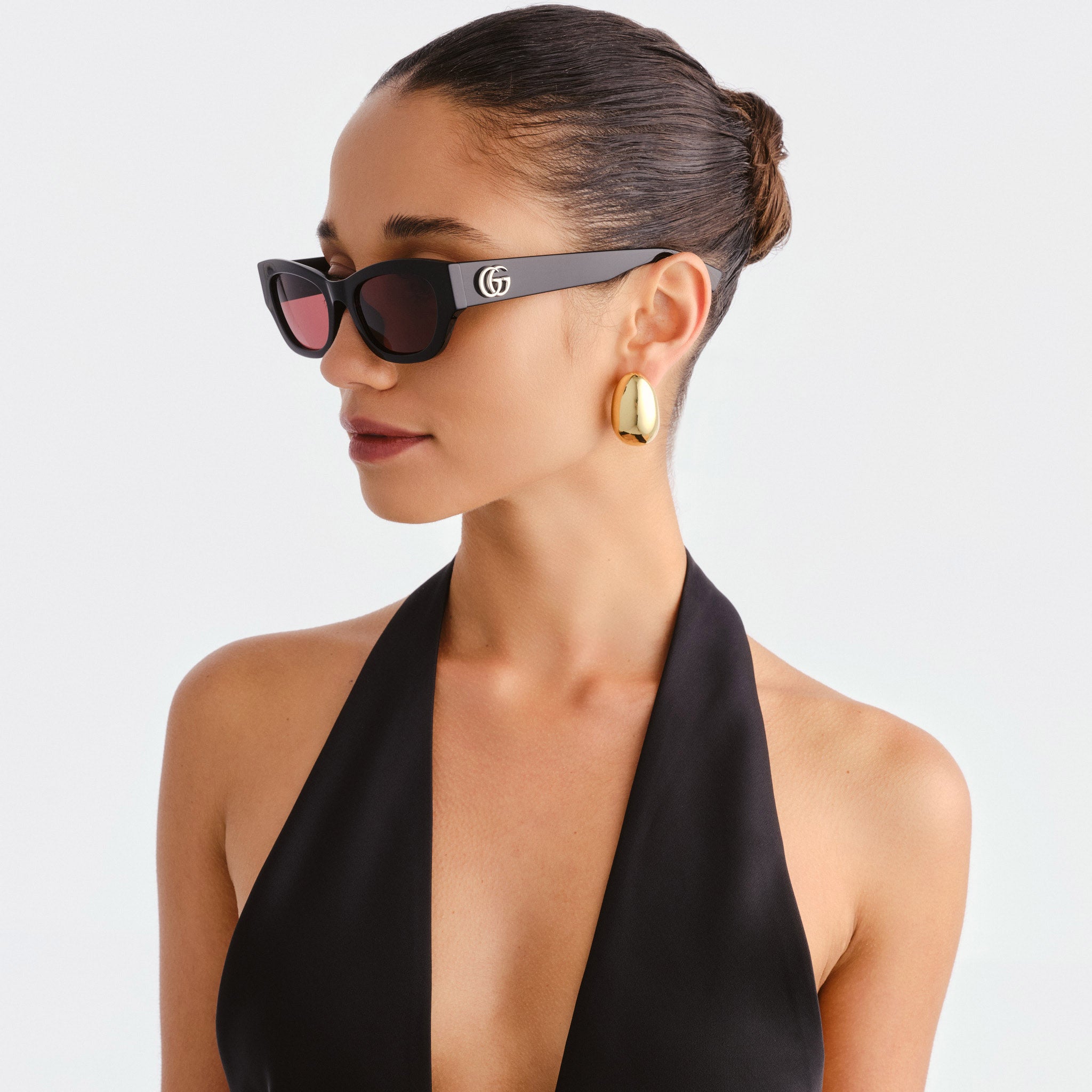 Gucci Gg1954sa Black Female Cat-Eye Sunglasses | Eyewear Index