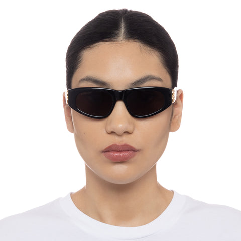 Balenciaga Bb0095s Black Female Cat-Eye Sunglasses | Eyewear Index