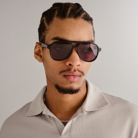 Le Specs Magnanimous Black Uni-Sex Aviator Sunglasses | Eyewear Index