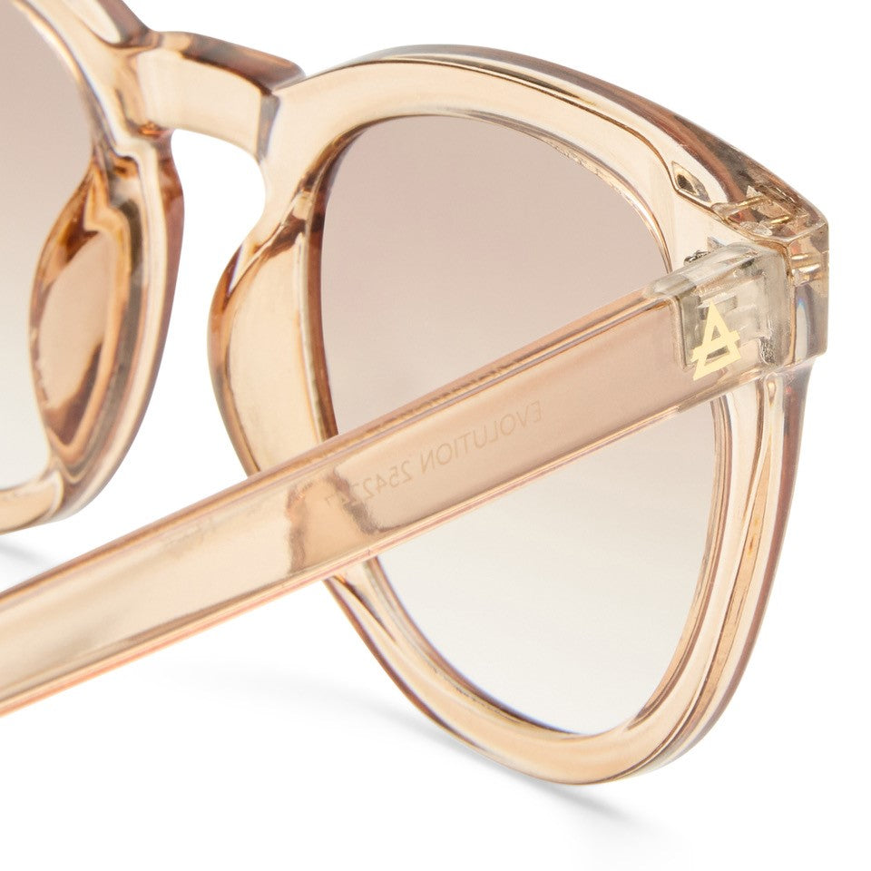 Aire Evolution Chalk Female Round Sunglasses | Eyewear Index