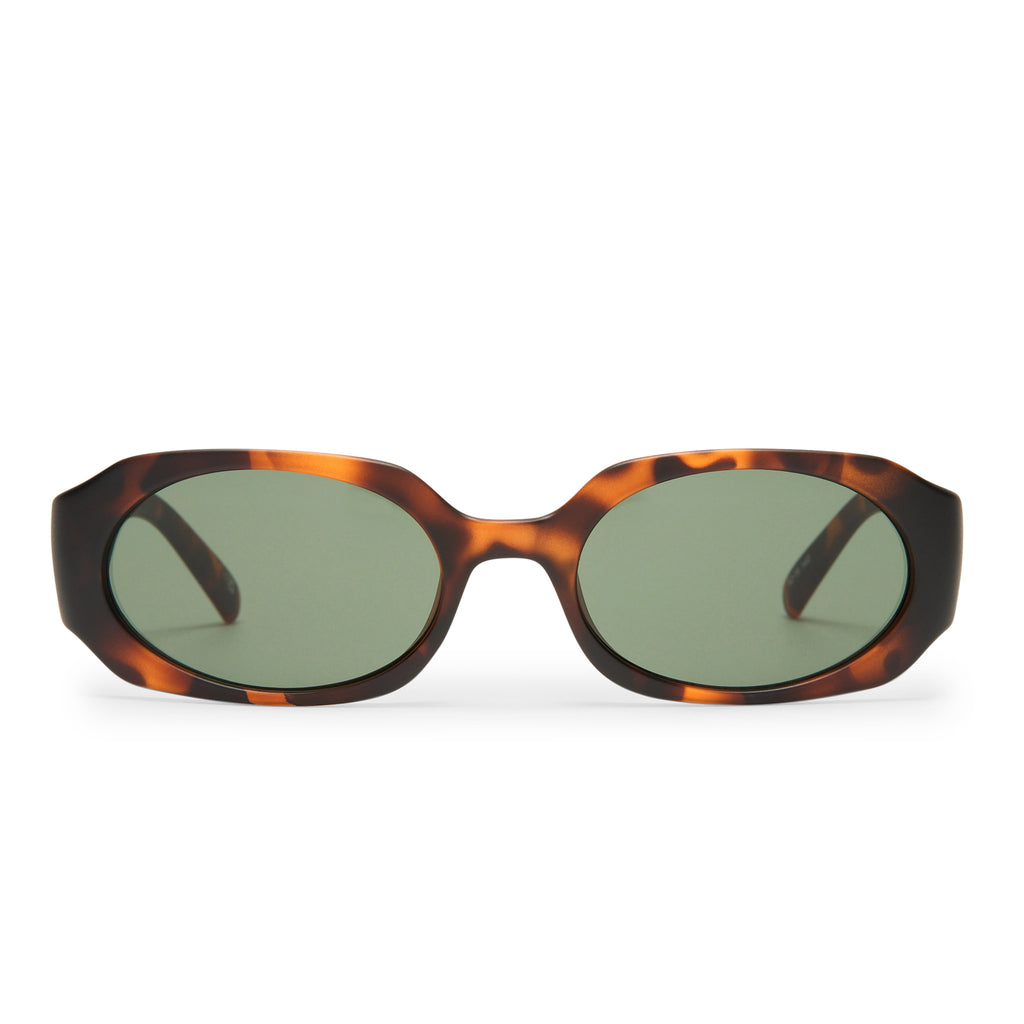 Le Specs Shebang Matte Tort Female Rectangle Sunglasses | Eyewear Index