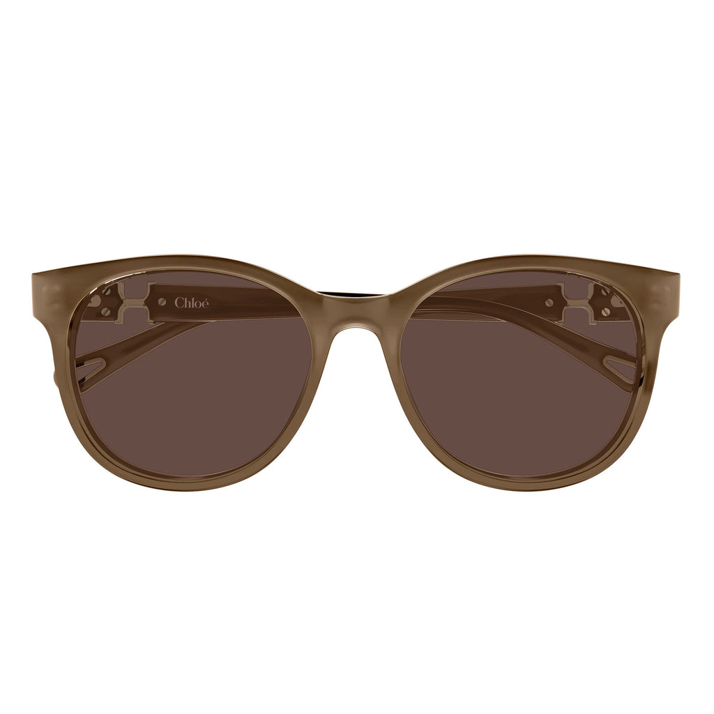 Chloe Ch0375sk Brown Female Round Sunglasses | Eyewear Index