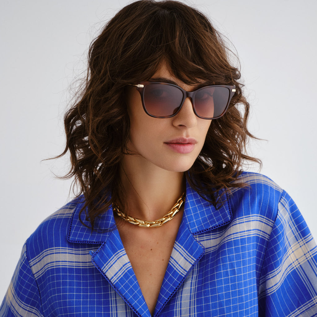 Oroton Mariselle Signature Tort Female Cat-Eye Sunglasses | Eyewear Index