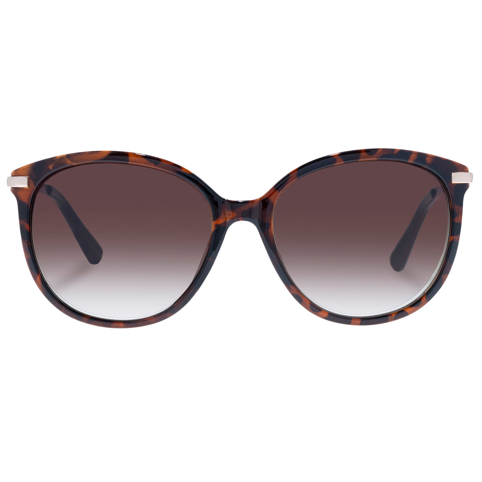Village Mesa Recycled Dark Tort Gold Female Round Sunglasses | Eyewear Index