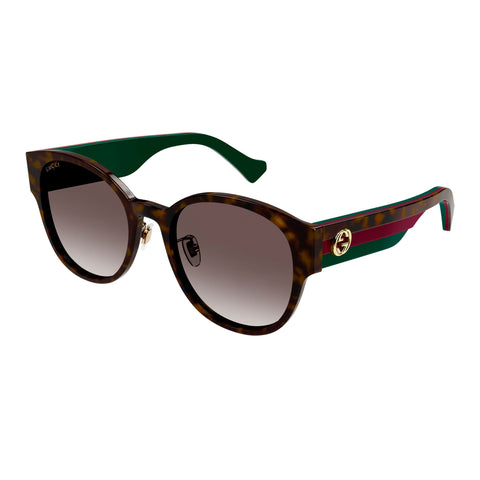 Gucci Gg1304sk Havana Female Round Sunglasses | Eyewear Index