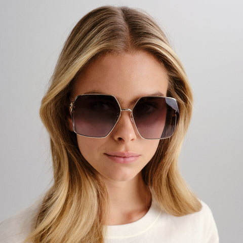 Gucci Gg1322sa Gold Female Square Sunglasses | Eyewear Index