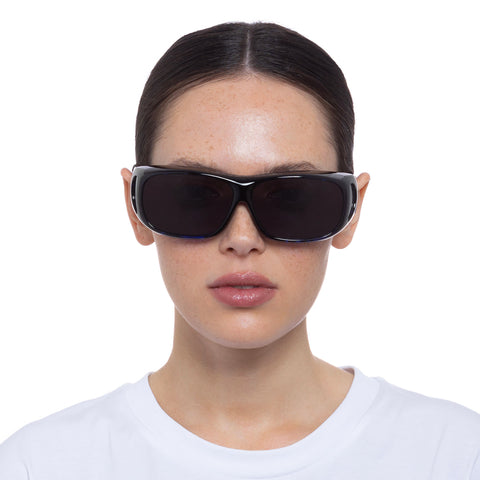 Cancer Council Jervis Fitovers Navy Tort Uni-Sex Rectangle Sunglasses | Eyewear Index