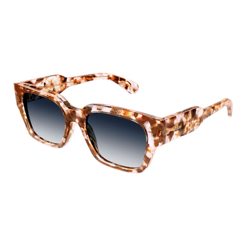 Chloe Ch0190s Havana Female Rectangle Sunglasses | Eyewear Index