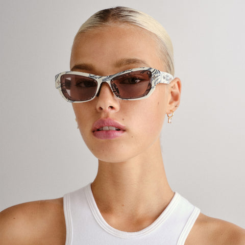 Ksubi Cypher Skribble Uni-Sex Wrap Sunglasses | Eyewear Index