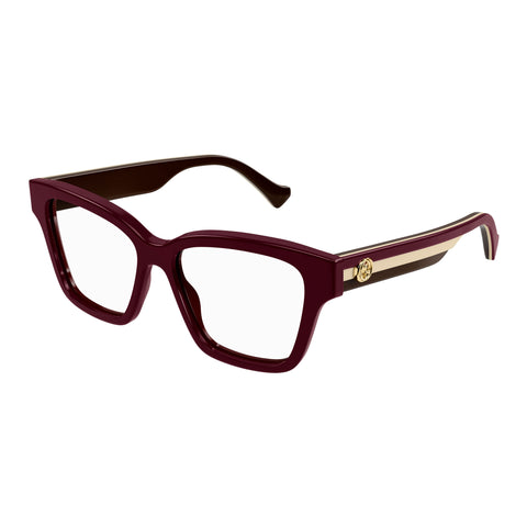 Gucci Gg1302o Burgundy Female Rectangle Optical Frames | Eyewear Index