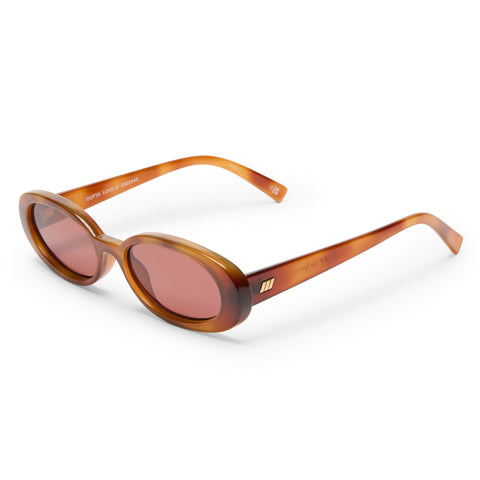 Le Specs Outta Love Vintage Tort Female Oval Sunglasses | Eyewear Index