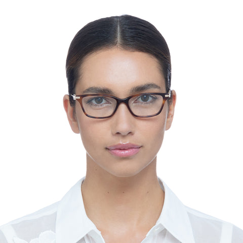 Oroton Mandy Signature Tort Gold Female Rectangle Optical Frames | Eyewear Index