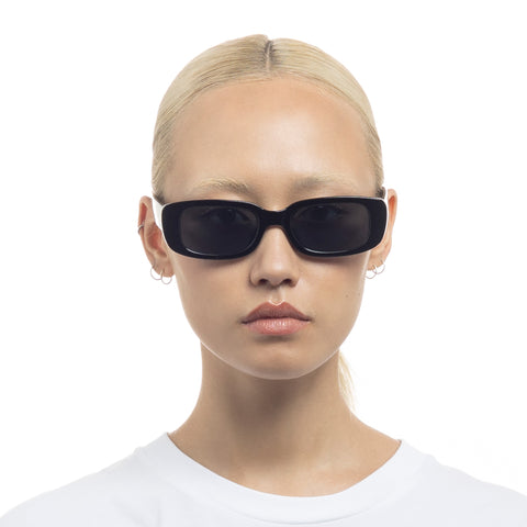 Aire Uni-sex Ceres Black Rectangle Sunglasses