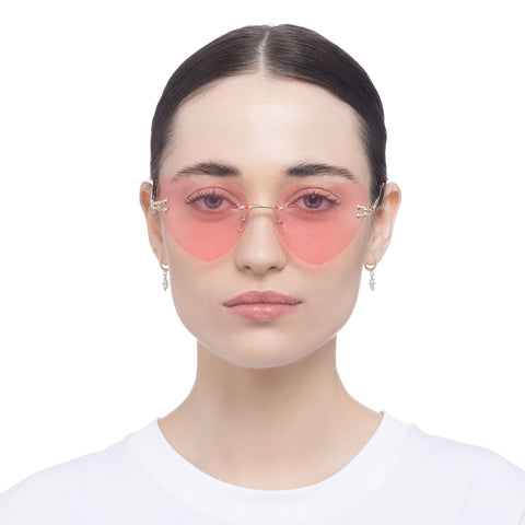 Aire Female Cosmic Love Pink Cat-eye Sunglasses