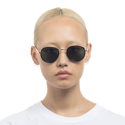 Aire Uni-sex Cygnus Gold Round Sunglasses