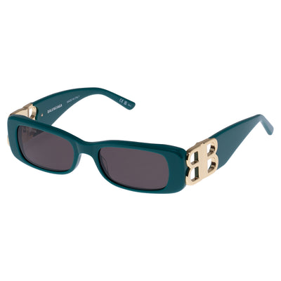 Balenciaga Women's Bb0096s Green Rectangle Sunglasses