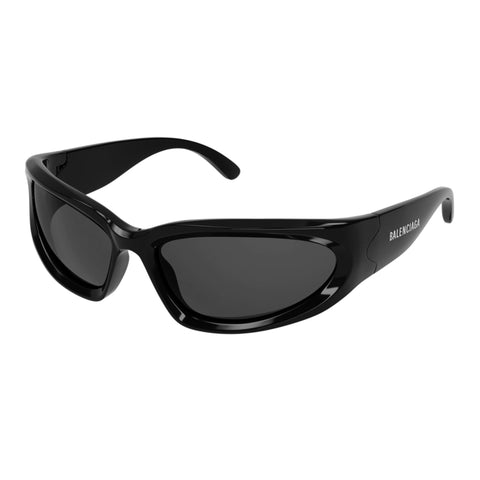 Balenciaga Male Bb0157s Black Wrap Sport Sunglasses