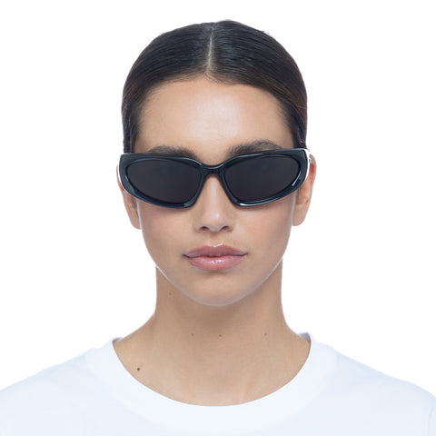 Balenciaga Male Bb0157s Black Wrap Sport Sunglasses
