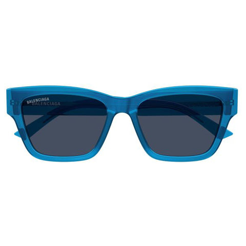 Balenciaga Female Bb0307sa Blue Rectangle Sunglasses