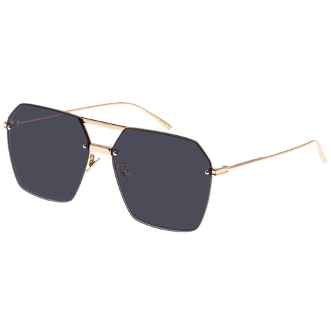 Bottega Veneta Female Bv1045s Gold Navigator Sunglasses