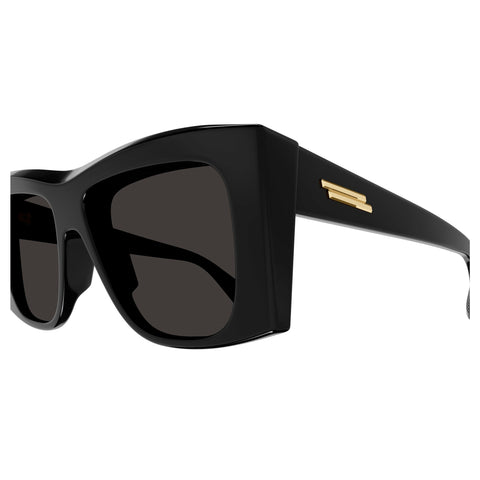 Bottega Veneta Female Bv1270s Black Rectangle Sunglasses