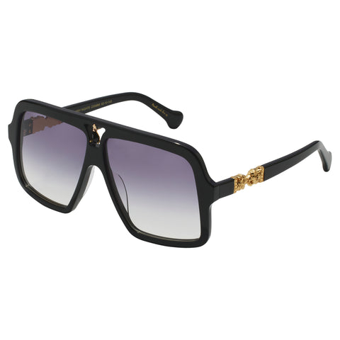 Camilla Female Starry Nights Black Shield Sunglasses