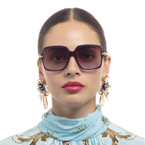 Camilla Female The Lavish Life Purple Square Sunglasses