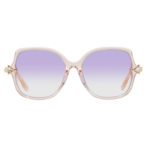 Camilla Female Alexandria Affair Purple Square Sunglasses