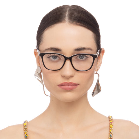 Camilla Female Outfit In Motion Black Cat-eye Optical Frames
