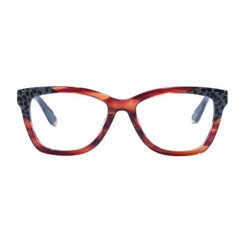 Camilla Female Delta Whispers Red D-frame Optical Frames