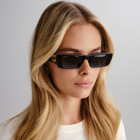Gucci Female Gg0516s Black Rectangle Sunglasses