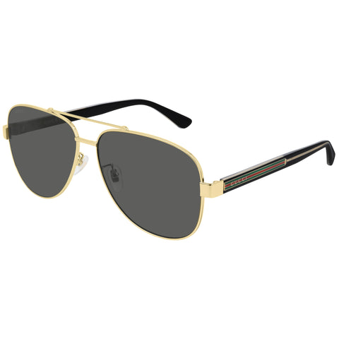 Gucci Male Gg0528s Gold Navigator Sunglasses