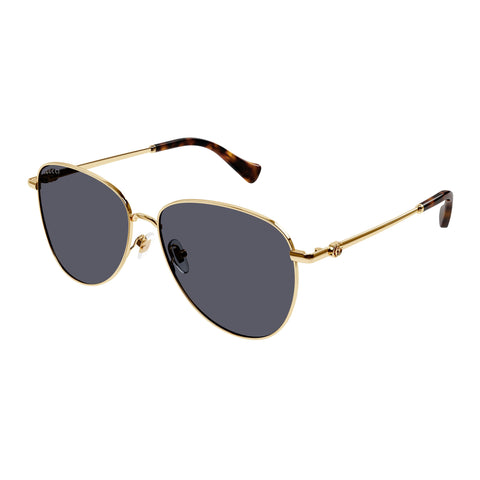 Gucci Female Gg1419s Gold Navigator Sunglasses