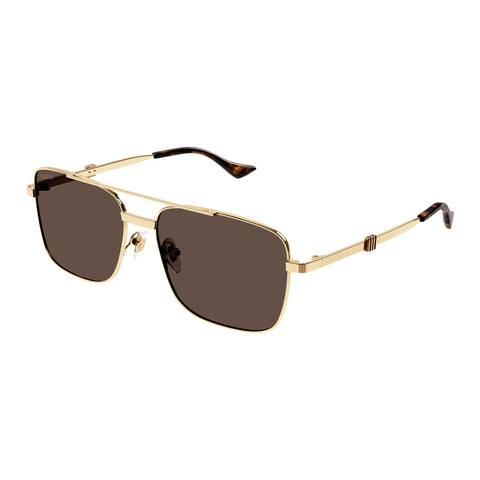 Gucci Male Gg1441s Gold Rectangle Sunglasses