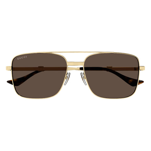 Gucci Male Gg1441s Gold Rectangle Sunglasses